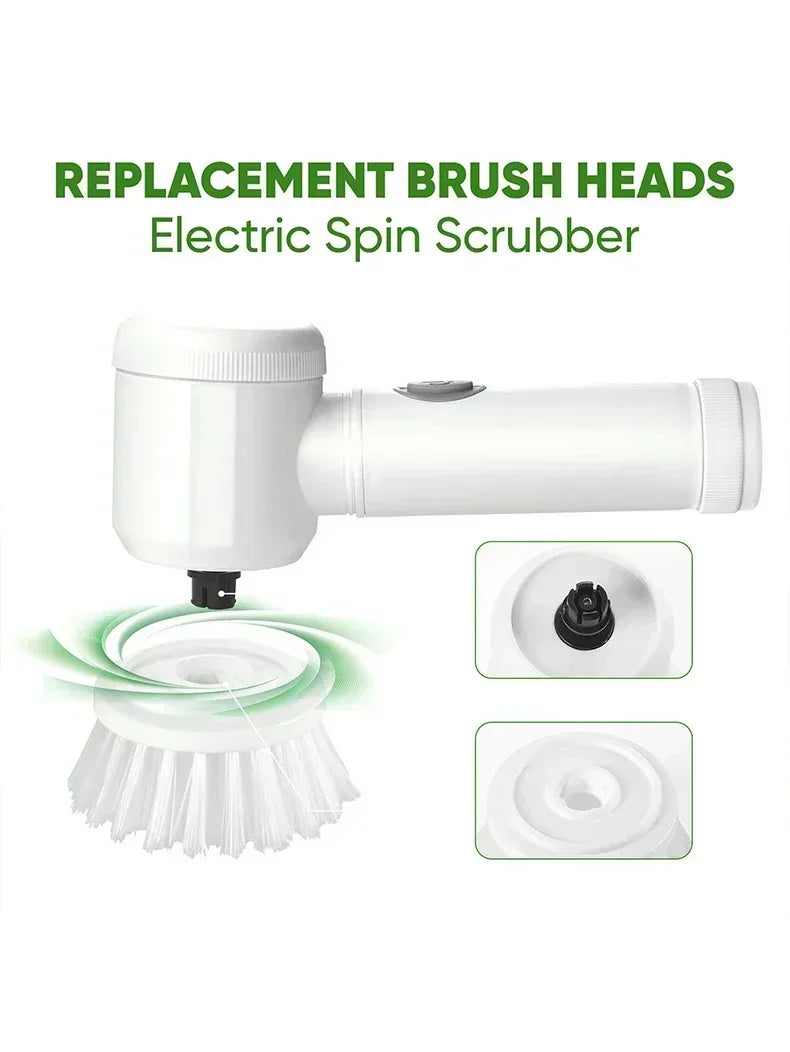 Spinova Electric Spin Scrubber, Bathroom Cordless Cleaning Brush Power Scrubber with 5 Replaceable Brush Heads, Electric Cleaning Brush